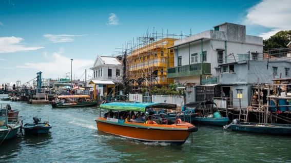 Boats in Tai O Fishing Village near Park Hotel Hong Kong