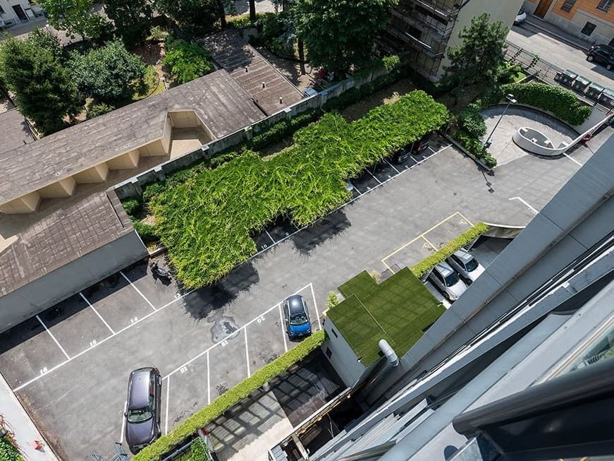 High angel view of Internal Parking, Duparc Contemporary Suites
