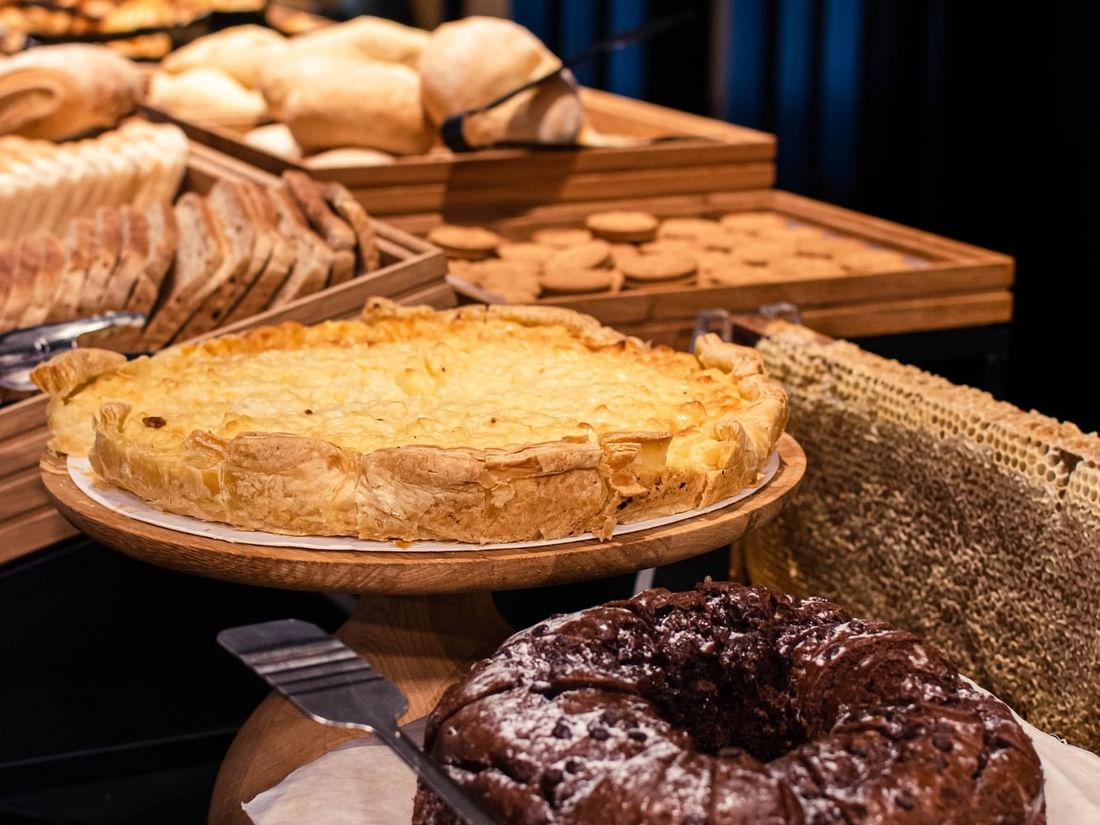 Cheesecake served on a buffet at The Hotel Brussels