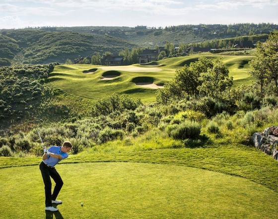 Landscape view of Promontory Club Golf Course near Stein Eriksen Residences