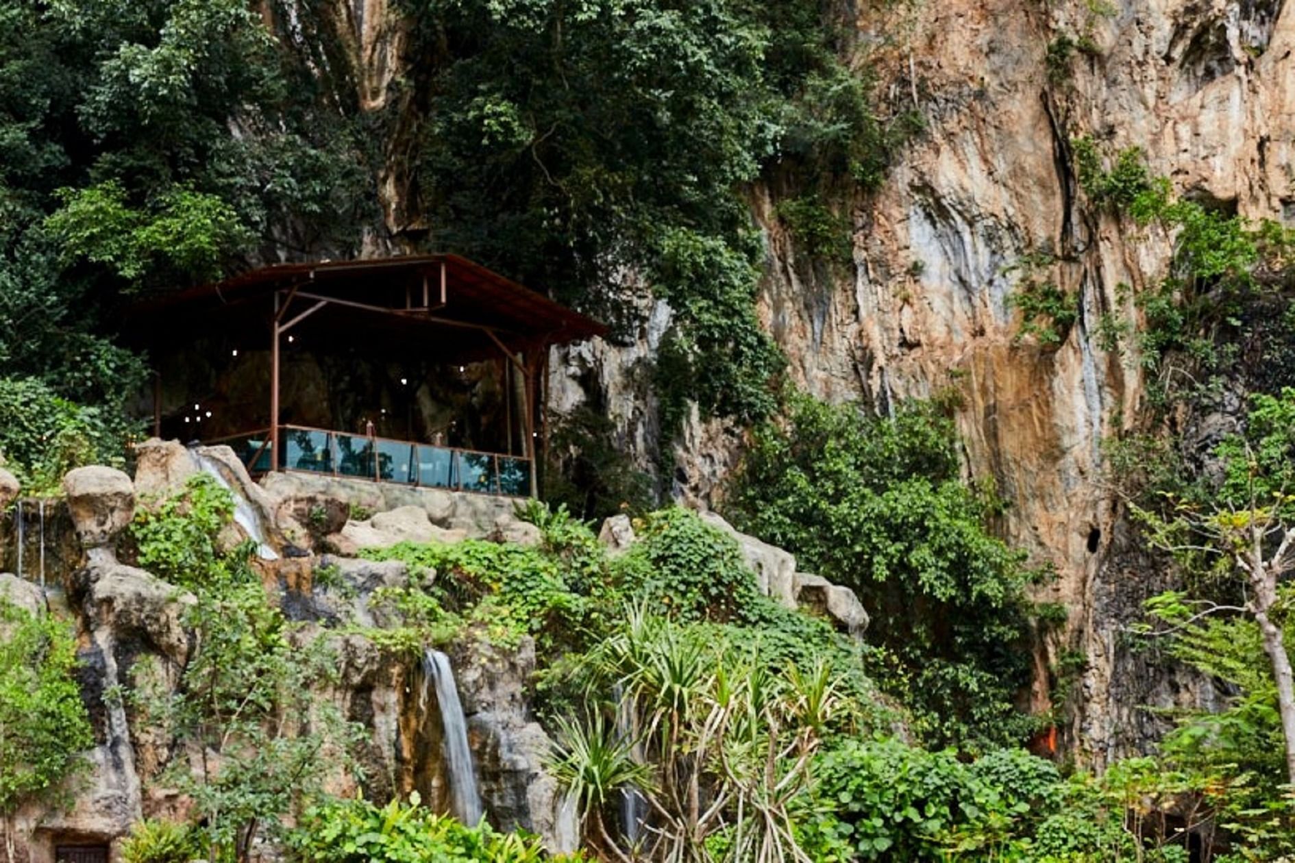 Distant exterior view of The Banjaran Hotsprings Retreat
