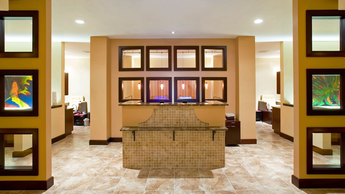 Front desk by lobby area of Reflections Spa & Salon at Lake Buena Vista Resort Village & Spa