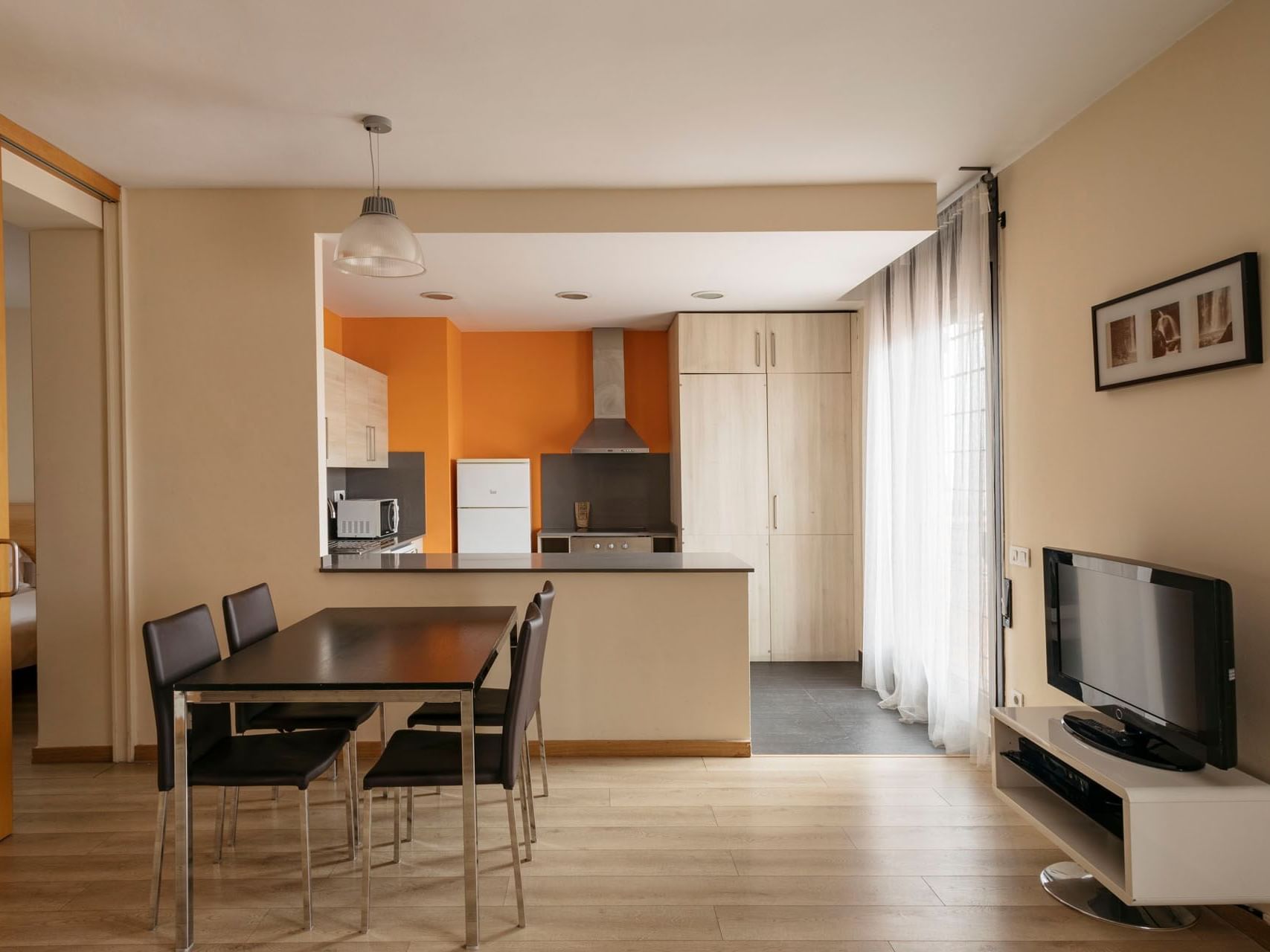 Interior of a living room at Villarroel Apartments