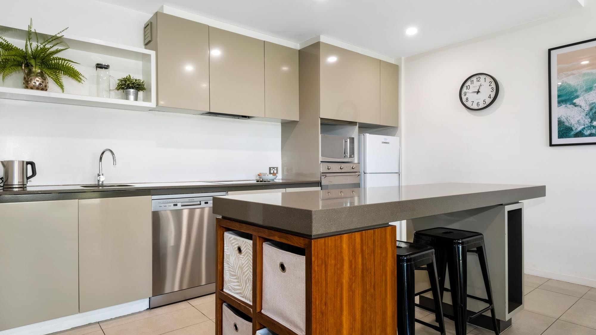 Deluxe Three Bedroom Kitchen Pullman Magenta Shores Resort