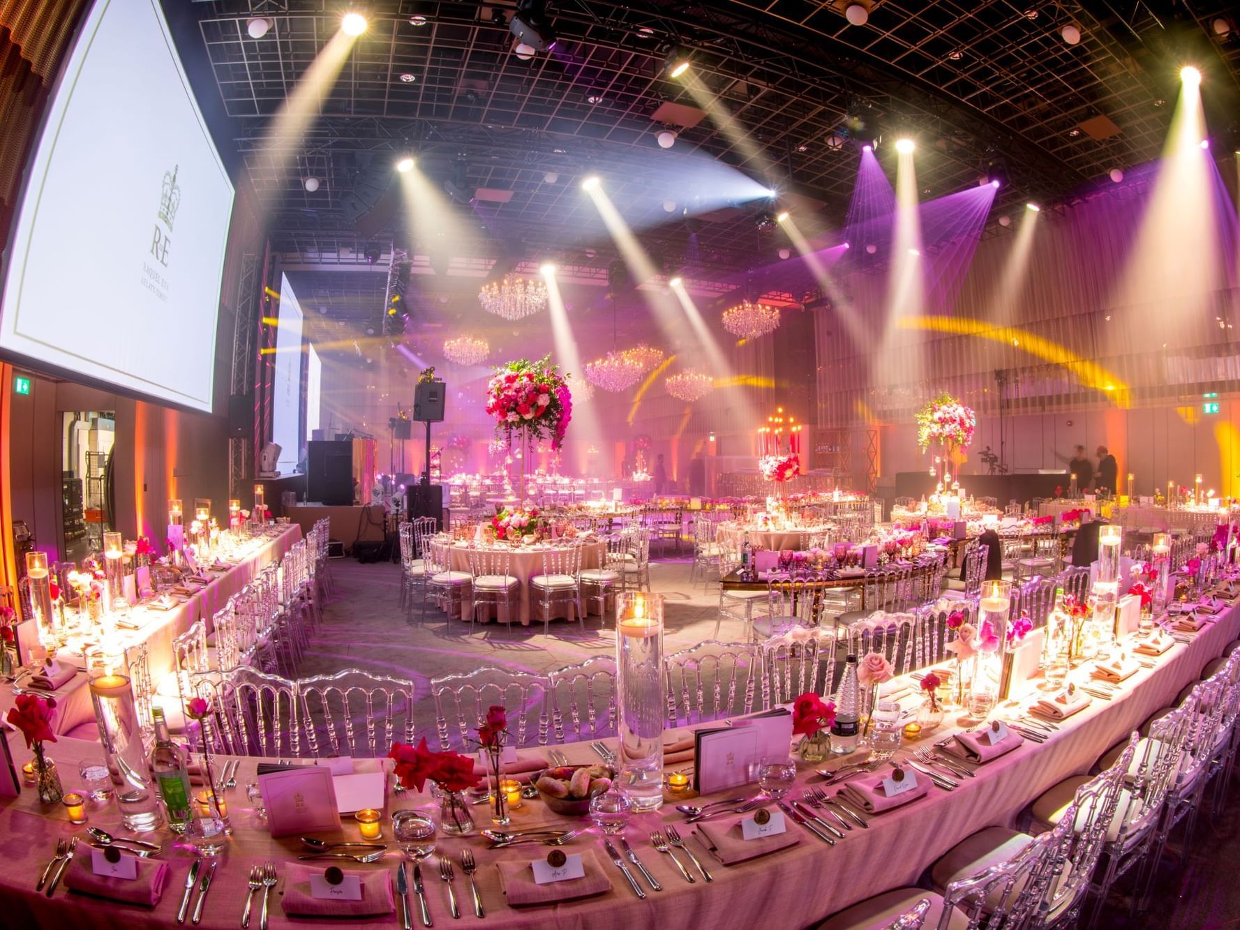 The Ballroom set up for a Wedding