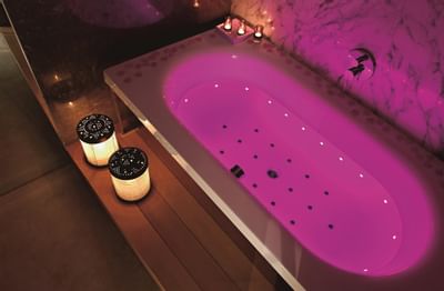 Bathtub arranged for spa treatment at St George Lycabettus