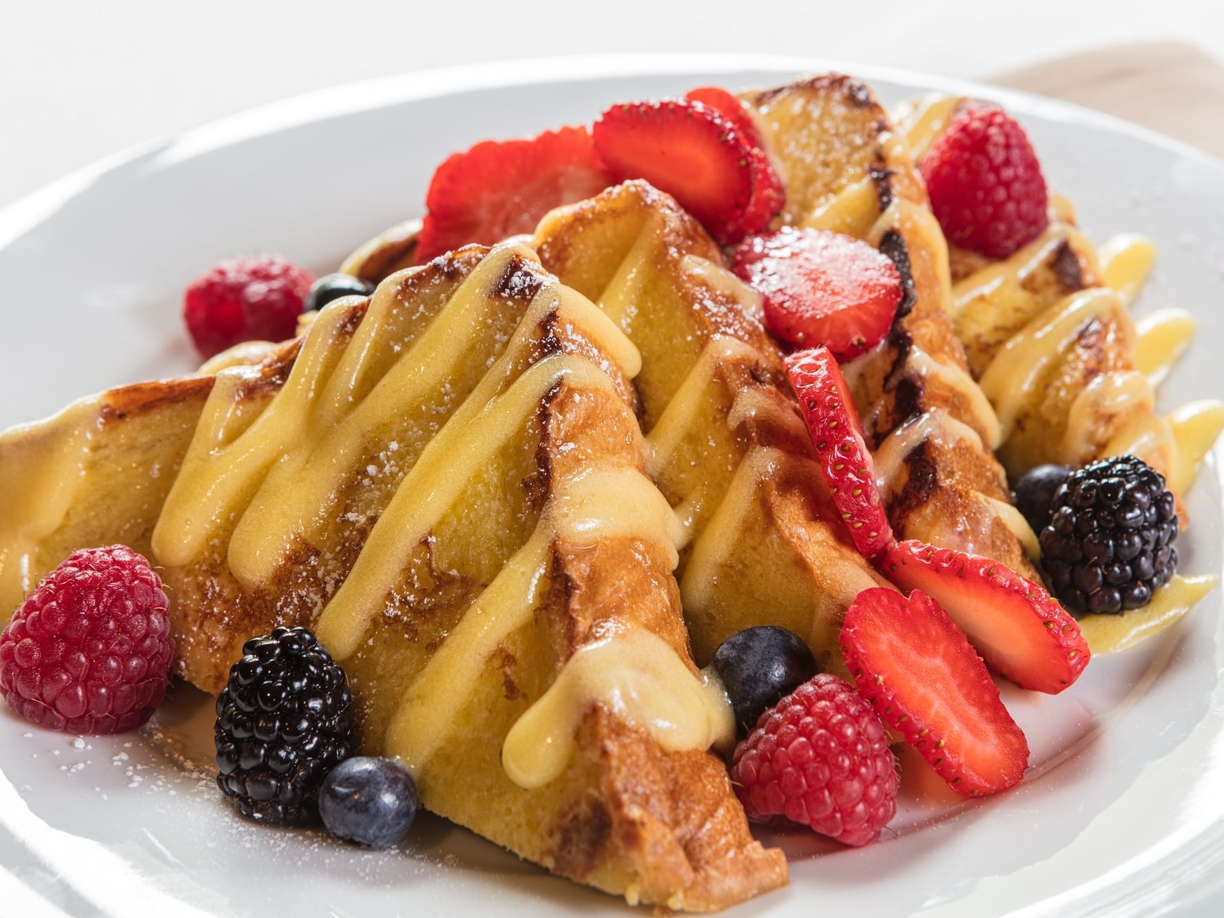 Famous french toast at the Whistling Grizzly