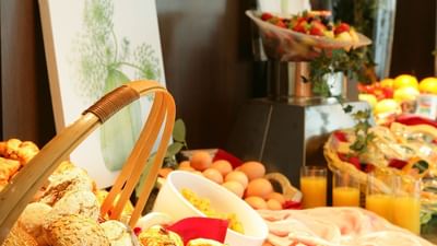 Breakfast at Hôtel du Pasino in Saint-Amand-Les-Eaux, France