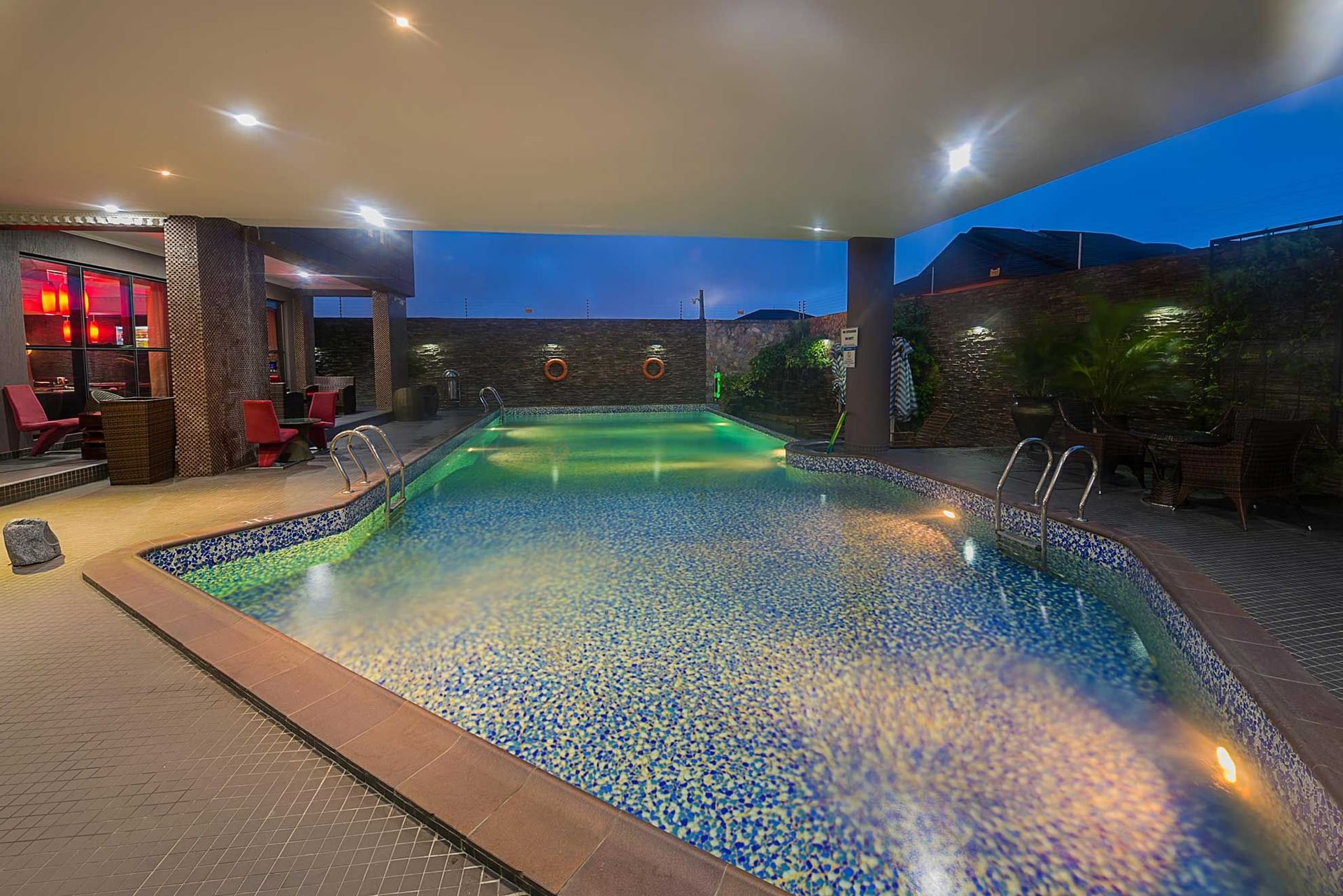 Pool Side Dusk at The Lily Gate Lagos
