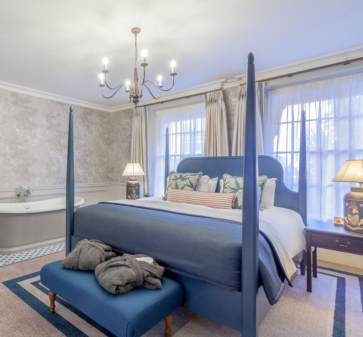 Interior view of a bedroom at Richmond Hill Hotel
