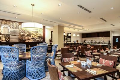 dining tables in restaurant