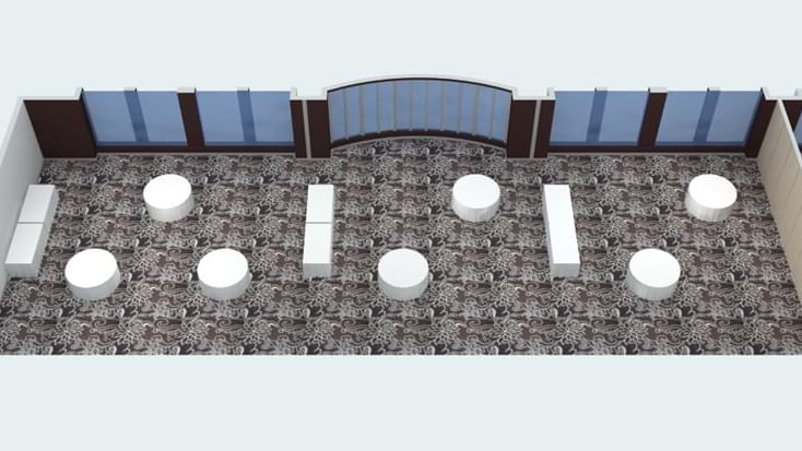 3D Model of a meeting room setup at Novotel Melbourne