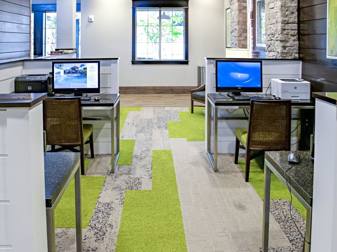Interior view of the Business Center at Mystic Dunes Resort
