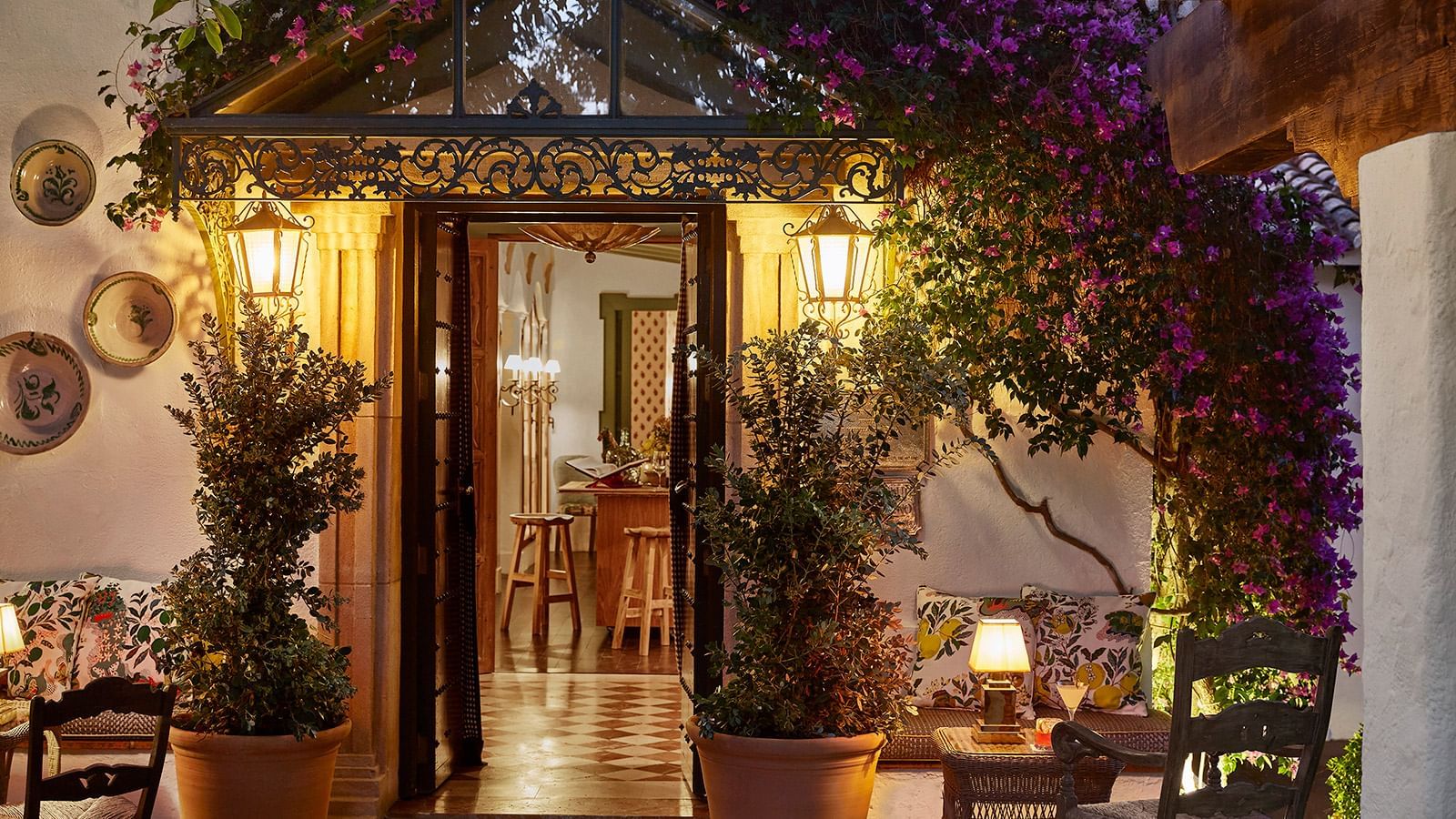 Exterior view of the Entrance of La Bodega at Marbella Club