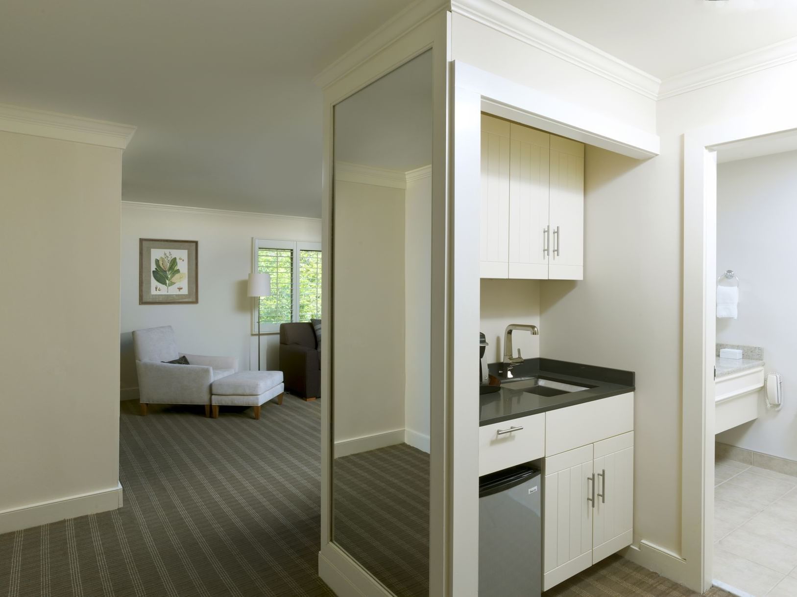 Pantry area in the Gold Brook Suite at Topnotch Stowe Resort