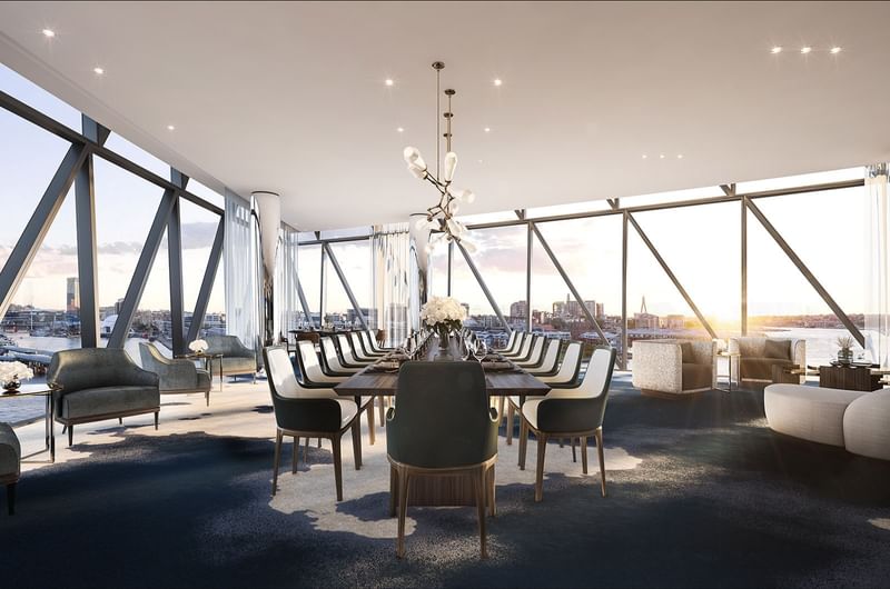 Interior of meeting room in Opal Suite at Crown Towers Sydney