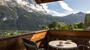 Balcony with Mountain view at Hotel & Apartments Kirchbuehl 