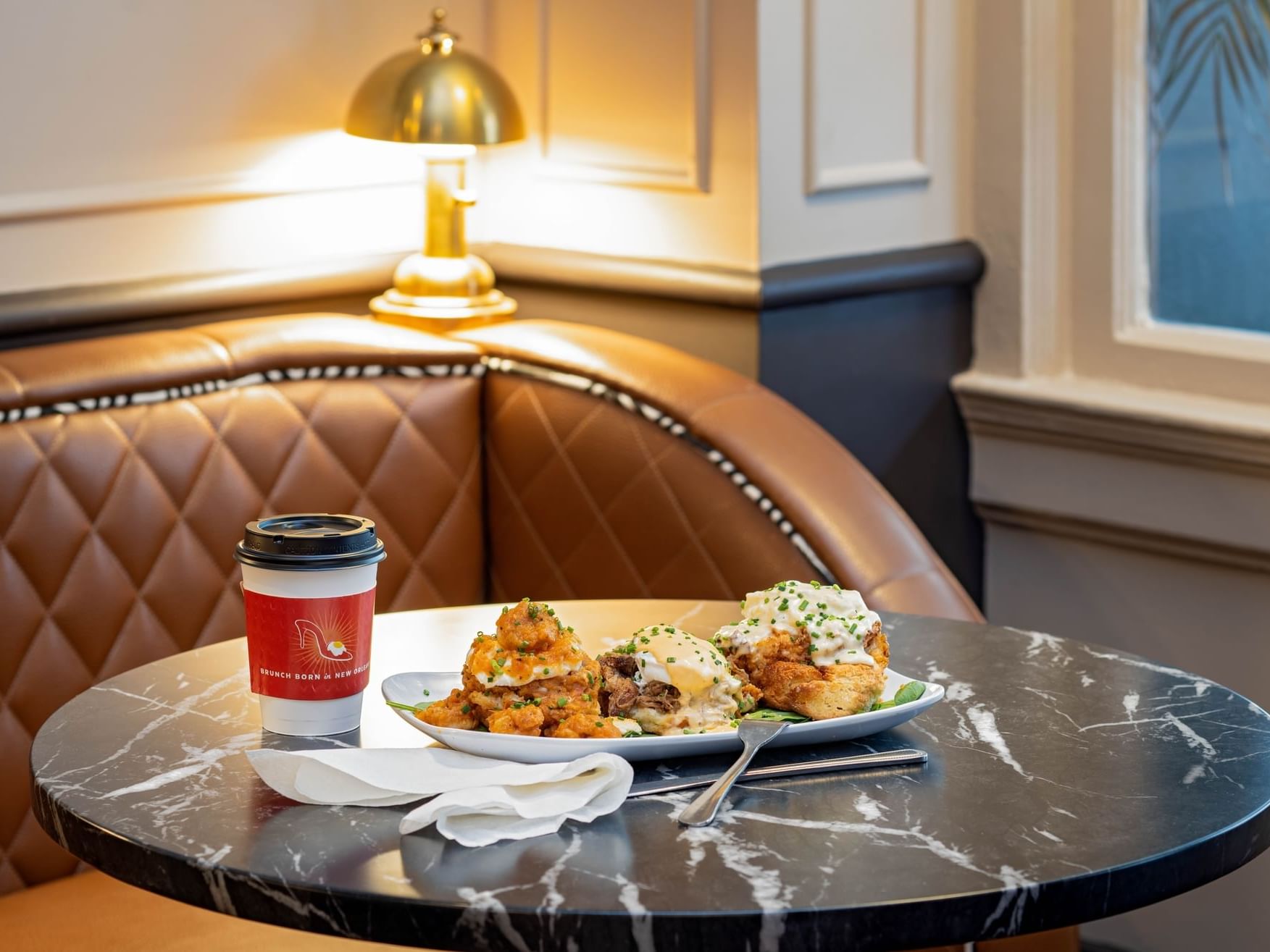 Closeup of breakfast at Pelham Hotel New Orleans