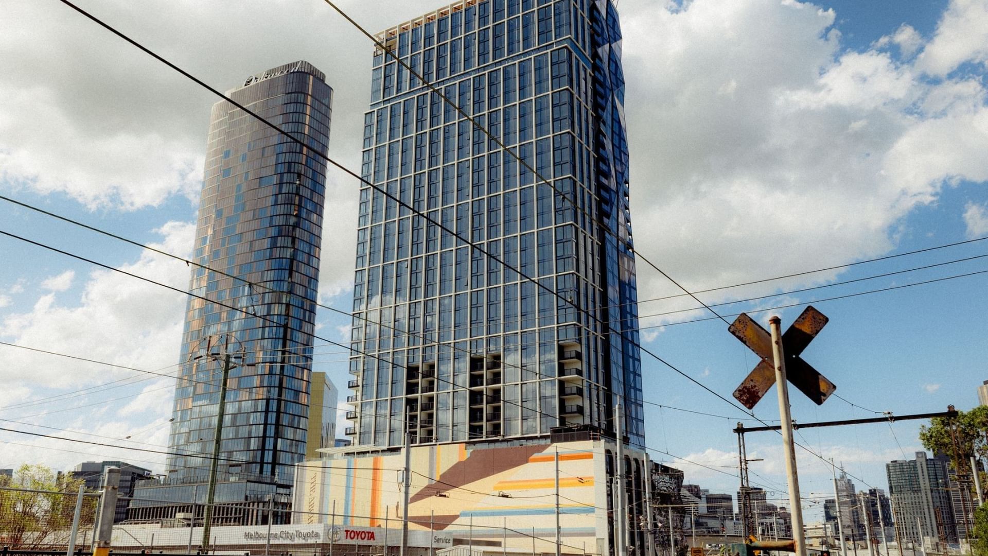 The Archive Exterior view from Light Rail Stop