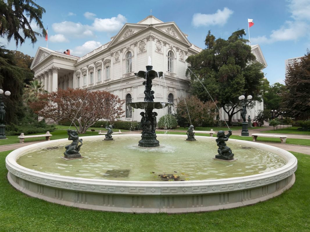 Pond in National Congress Building at Hotel Plaza San Francisco