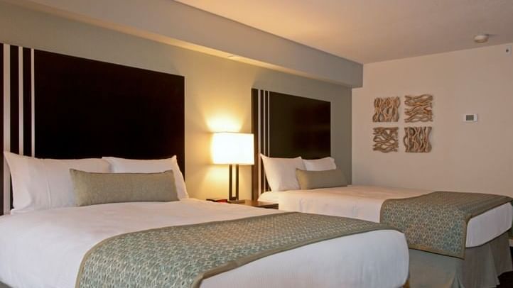 Two beds in hotel room