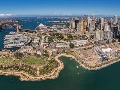 Aerial view of the city & Hotel at Amora Hotel Sydney