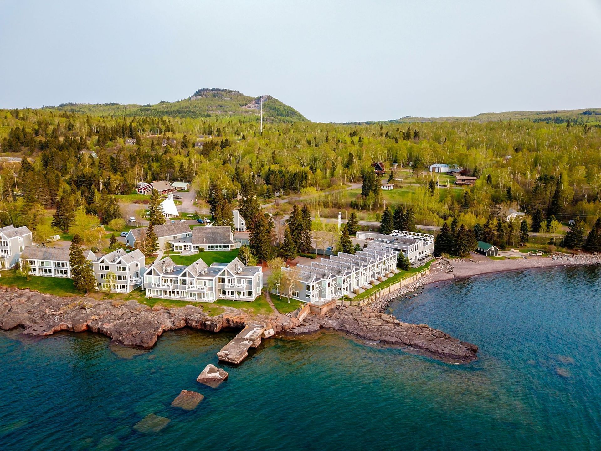 Aerial view of Bluefin Bay Family of Resorts