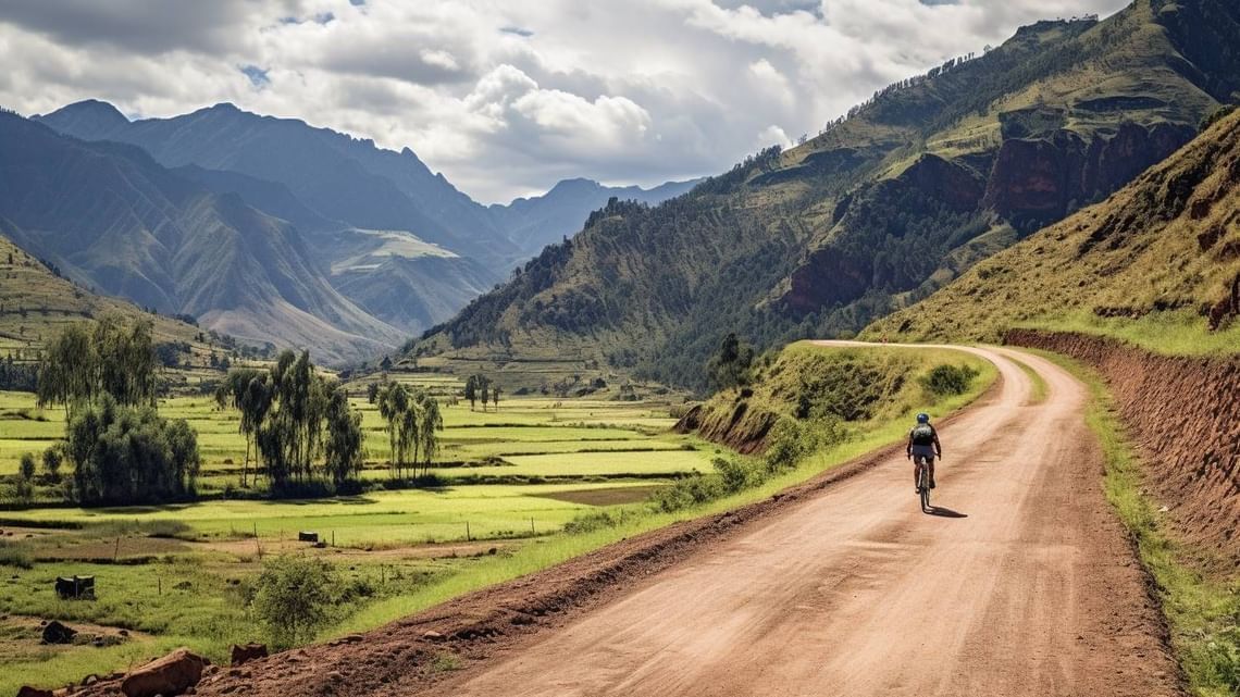 Biking through the Sacred Valley