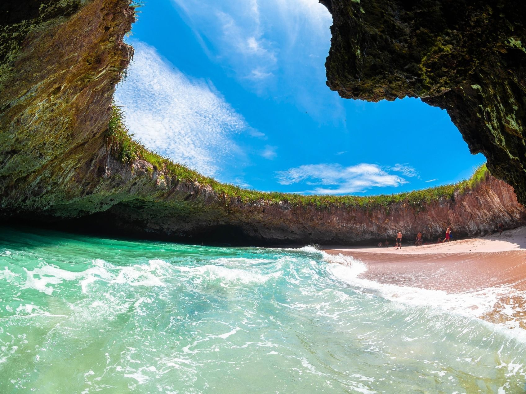 Marietas Islands with tranquil cave beach near Plaza Pelicanos Grand Beach Resort