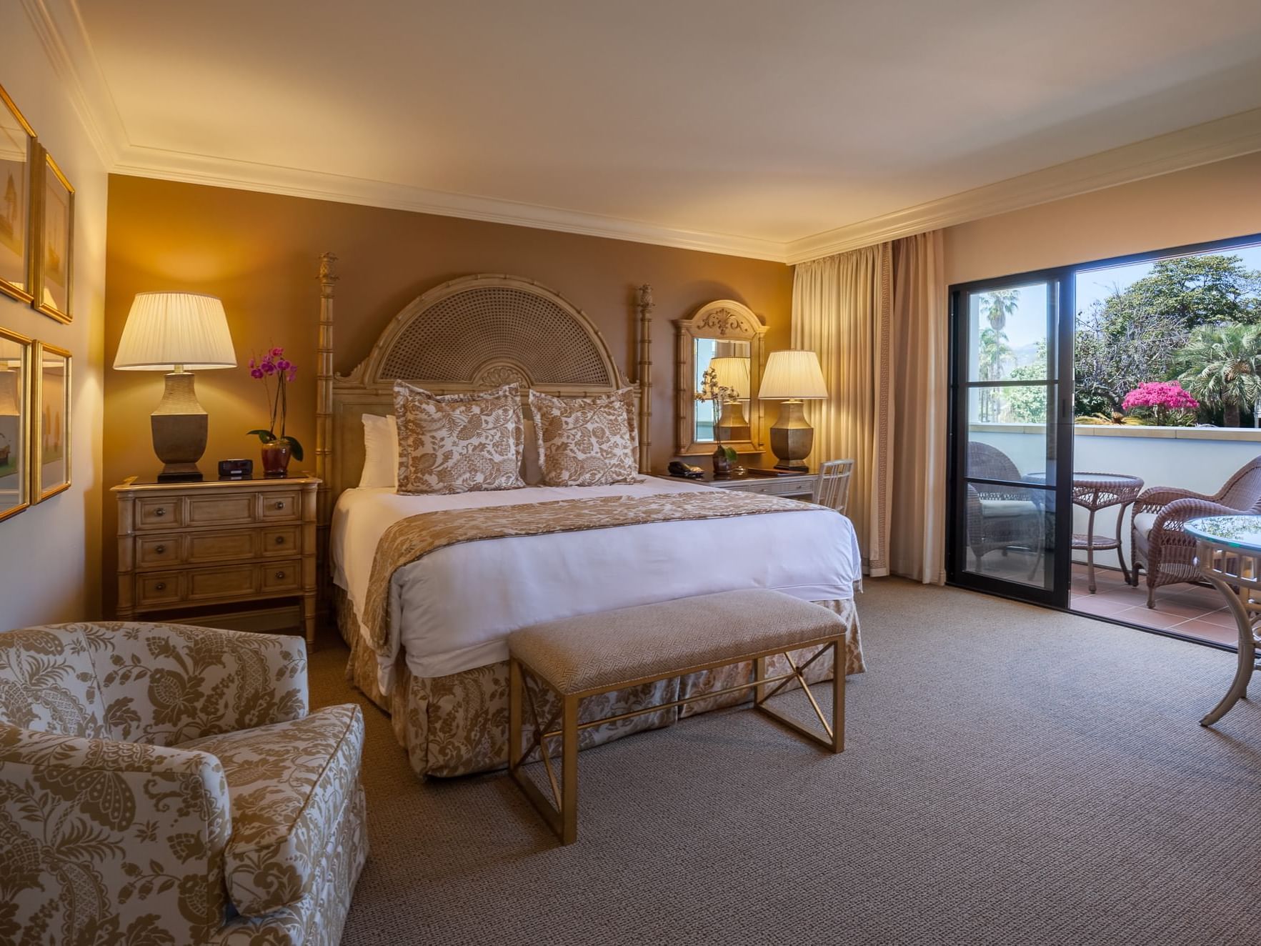 Interior of Standard Bedroom with kingbed at Santa Barbara Inn