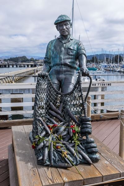 Fisherman's Wharf statue near The Monterey Hotel