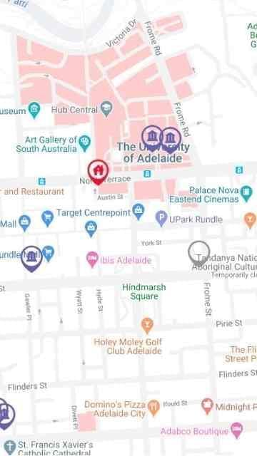 Student Living - East West Map