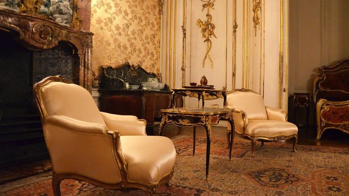 Living room in Villandry Chateau near Originals Hotels