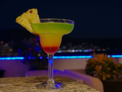 Sky Bar drinks at Plaza Pelicanos Grand Beach Resort