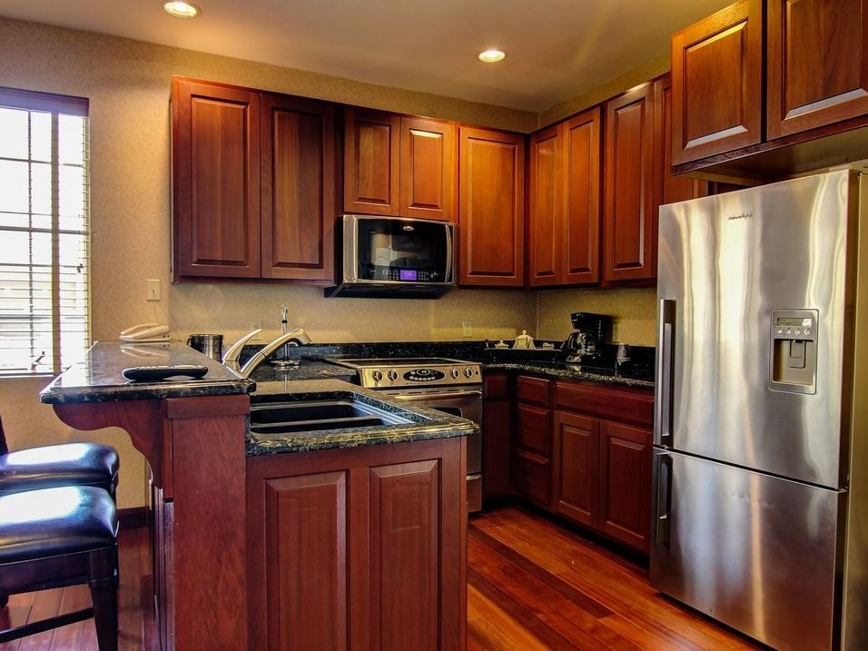 Kitchenette area of Presidential Suite at The Wildwood Hotel