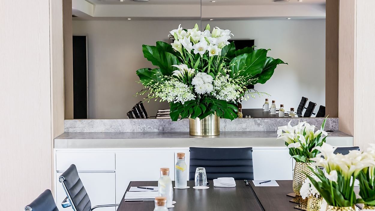 Close-up of table in Pyrmont Bay Room at Novotel Darling Square