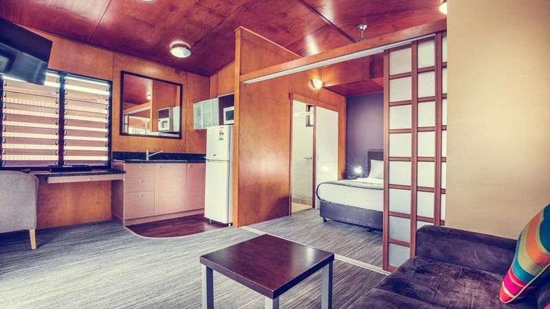 Interior of living area in Bungalow at Mercure Darwin Airport