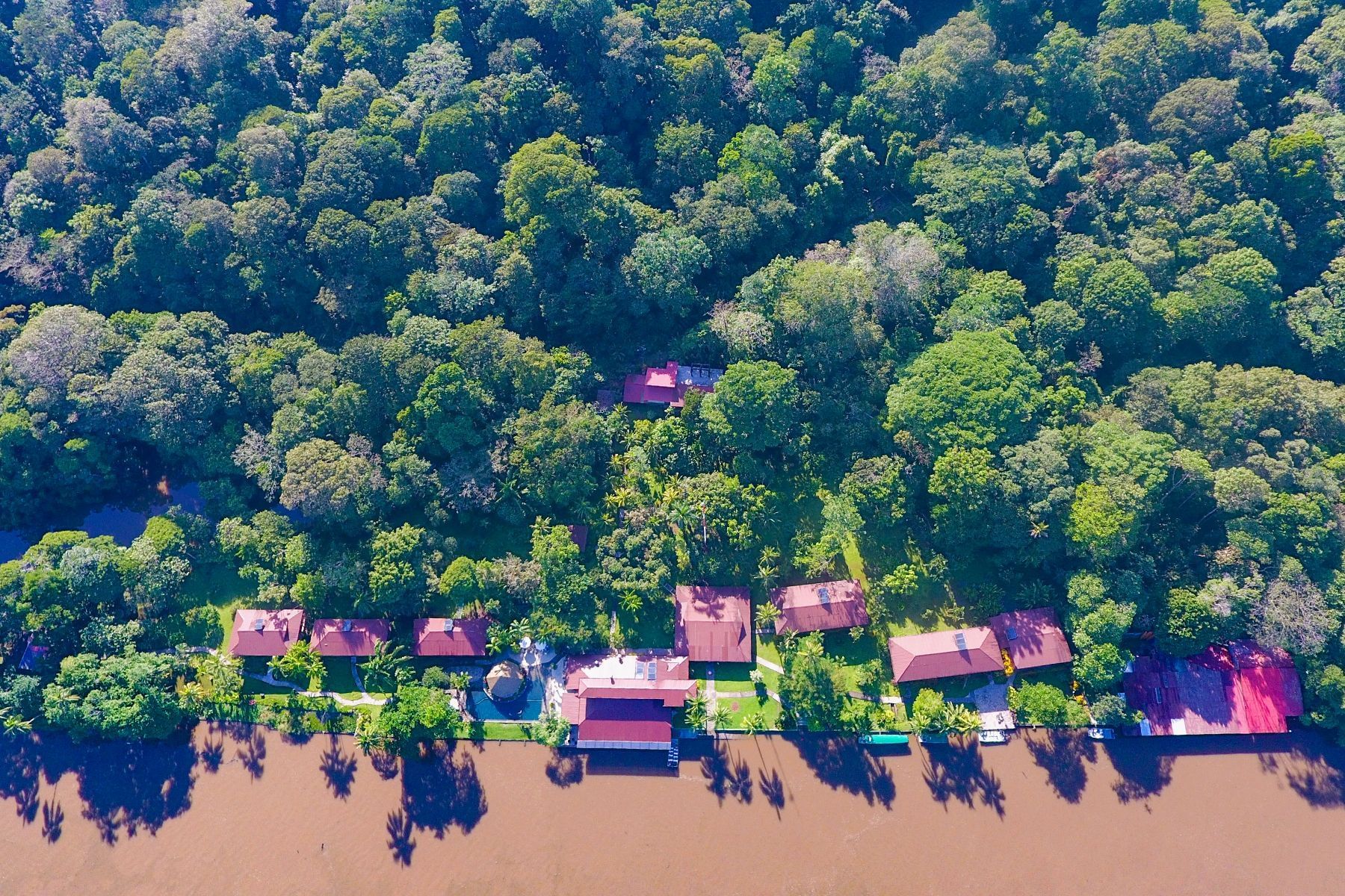 aerial view of lodge