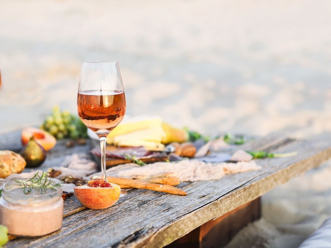 Close up on a wine glass with fruits at Daydream Island Resort