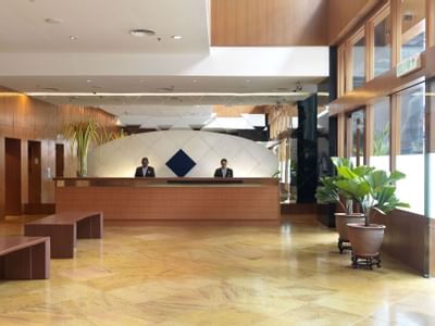 Interior of the lobby & reception at Hotel Capitol Kuala Lumpur