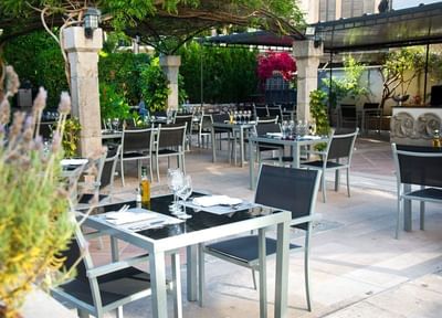 Terrace at Gran Hotel Sóller in Majorca