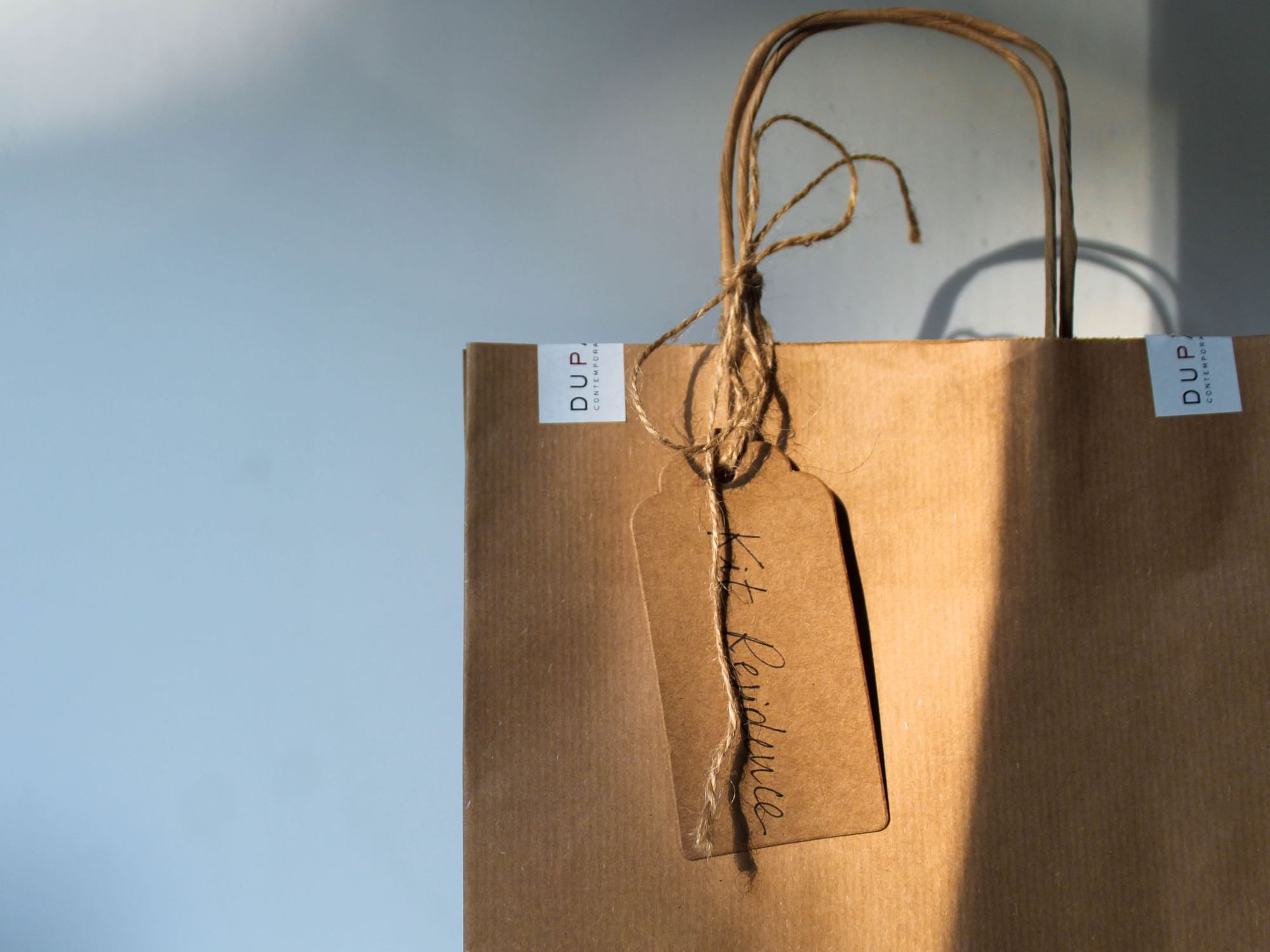 Recycle shopping paper bag at Duparc Contemporary Suites