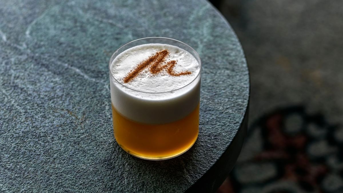 Drink served in a'Mare restaurant at Crown Towers Sydney