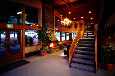 Stair case inside of the Cottage At Alderbrook Resort