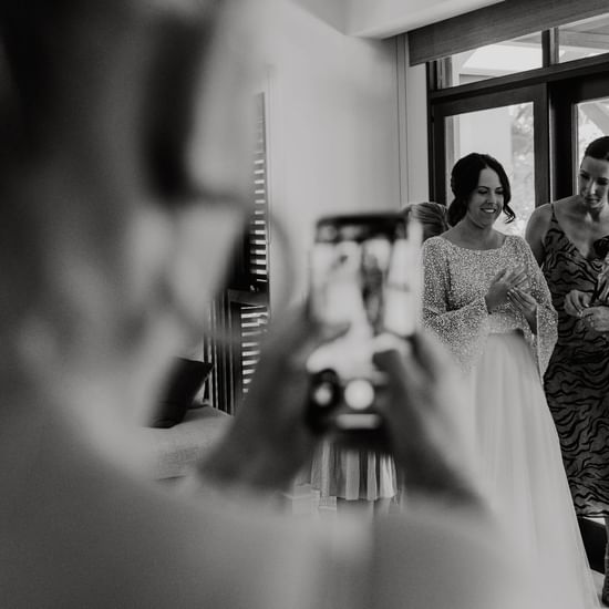 Bride with ladies at Pullman Palm Cove Sea Temple Resort & Spa