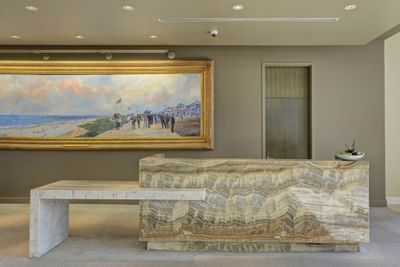 Interior of the reception area at Ocean Place