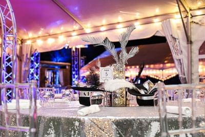 Tables arranged for an event at The Morgan Resort Spa Village