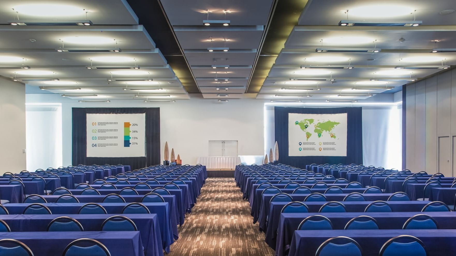 Classroom set-up in a meeting room at F I Monterrey Tecnológico