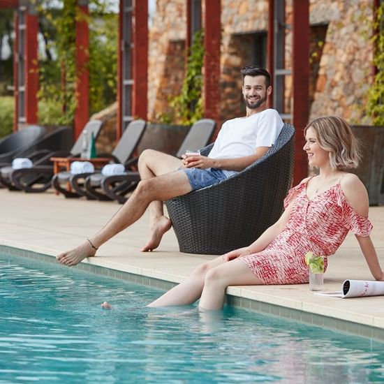 Sitting Poolside at Pullman Bunker Bay Resort