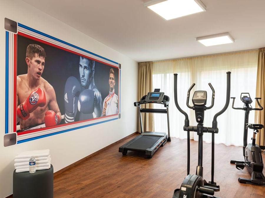 the gym at hotel acadine